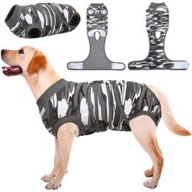 Kuoser Dog Surgery Recovery Suit, Dog Recovery Suit Female Male, Dog Surgical Recovery Suit, Adjustable Dog Post Surgery Body Suit, Recovery Suit Dog After Greycamo XXL