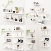 Gieanoo Wall Shelf, White, 30 cm, Picture Shelf, Solid Oak,