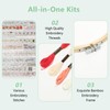 VINATO Kit Ricamo Principianti, Completo con 30 Punti, Telaio Bambù
