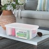 Ziglous 14 Quart Plastic Latching Storage Bin with Lid, Clear