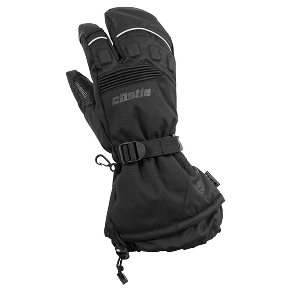 Castle X Platform 3-Finger Mens Snowmobile Mitt - Black -