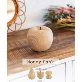 【Ceramic×Wood Grain High-Quality Interior】Money Bank MoneyBank Wood Grain Ceramic Paperweight Object Interior Nordic Modern Natural MoneyBank Apple Apple