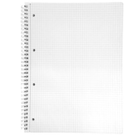 United Labels Ralph Ruthe Collegeblock - Allover Schwarz Notizblock Spiralblock DIN A4 80 Blatt kariert gelocht perforiert