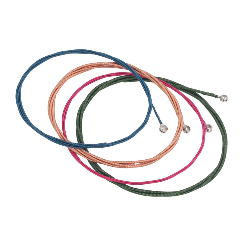 4Pcs Electric Bass String Set Clear Bright Sound Metal Colored