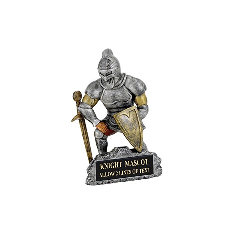 SHOP AWARDS AND GIFTS Knight Mascot Trophy, Engravable Customizable Personalized