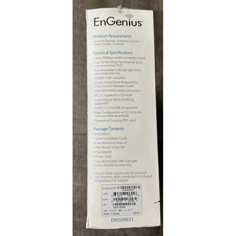 EnGenius ENS500EXT 5 GHz Long Range PoE Outdoor Access Point