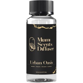 Urban Oasis Scent Inspired by The Ritz Carlton Hotel 4 FlOz - 120 ml Essential Oils Aroma for Home Office Diffuser Luxury Fragance Refill Aromatherapy Natural Fresh Blend of Amber Musk Ocean and Lemon