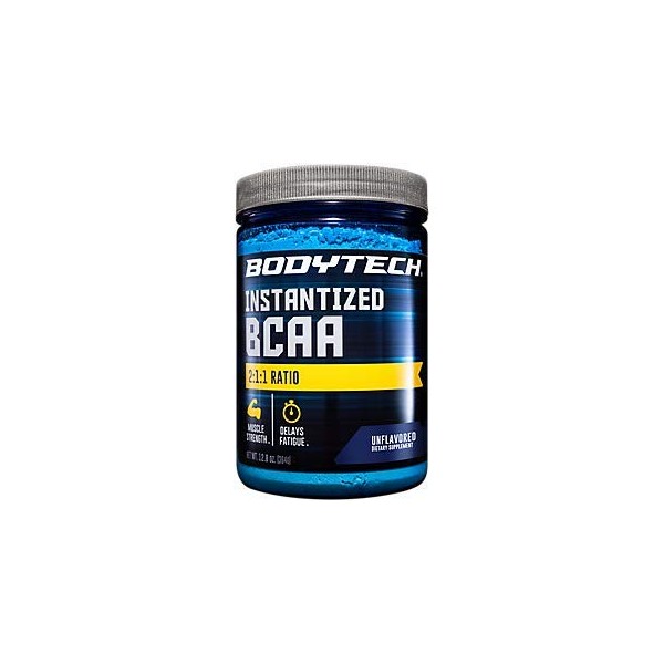 BODYTECH BCAA (Branched Chain Amino Acid) Unflavored - Optimal 2:1:1 Ratio - Supports Muscle Recovery & Endurance (12.5 Ounce Powder)