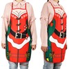 Syhood 8 Pieces Christmas Kitchen Aprons Santa Hat Set Include