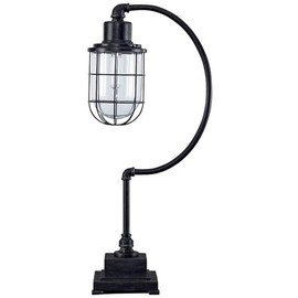 BOWERY HILL Metal Desk Lamp in Antique Black