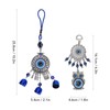 2pcs Blue Eye Owl Ornament Good Luck Attract Wealth Fashionable