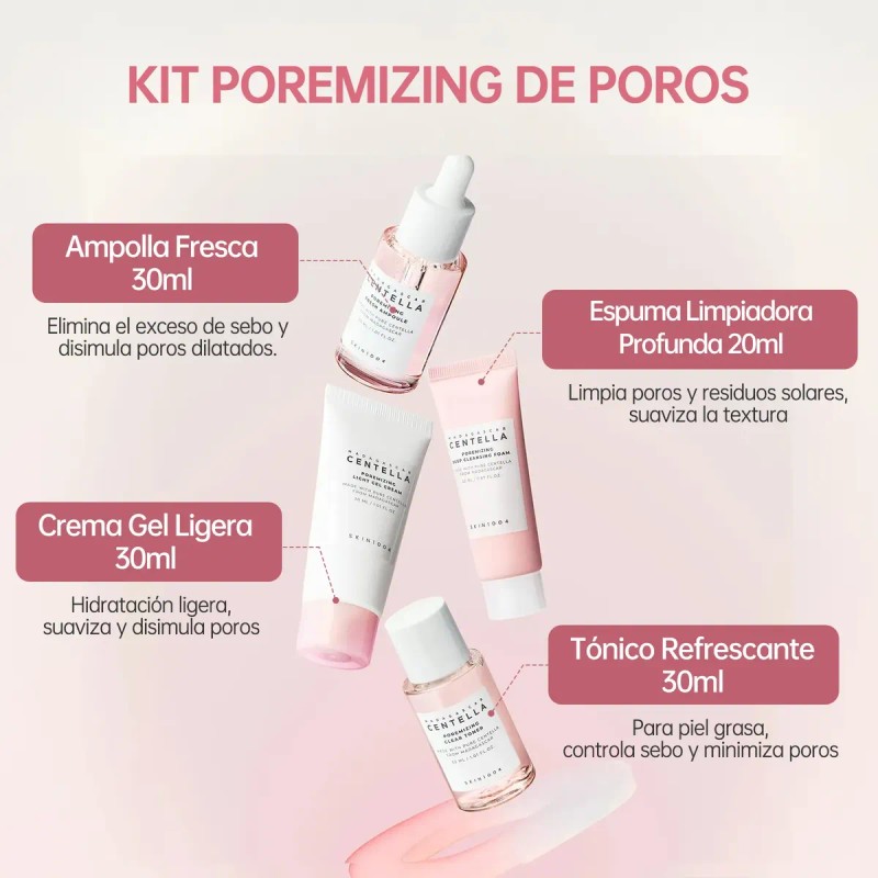 Skin1004 Kit De Viaje Poremizing Centella Madagascar 4 Pzs