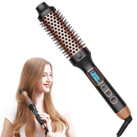 4 en 1 Cepillo Termico para Cabello, Cepillo para Peinar Electrico Giratoriocepillo, Reduce el Frizz, Aumenta el Brillo, Reduce el Daño por Calor, Termico para Cabello para Looks de Estilo Salón