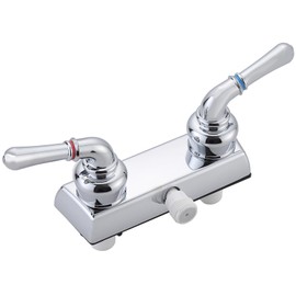 RV Shower Faucet, Camper Shower Faucet Diverter with Classical Handles, 4" RV Shower Valve Diverter for Camper Van, Outside and Inside Bathroom Shower (Chrome)