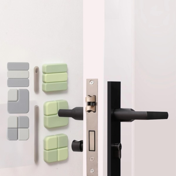 6 Pcs Door Stop Wall Protector. 0.4" Square Soft Rubber