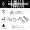 PATIKIL #8-32 x 1/2 Inch Flat Head Socket Cap Screws,