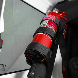 Adjustable Roll Bar Fire Extinguisher Mount Holder 3 lb for Jeep Wrangler Unlimited CJ YJ LJ TJ JK JKU JL JLU 4XE,Blue with USA Flag Pattern