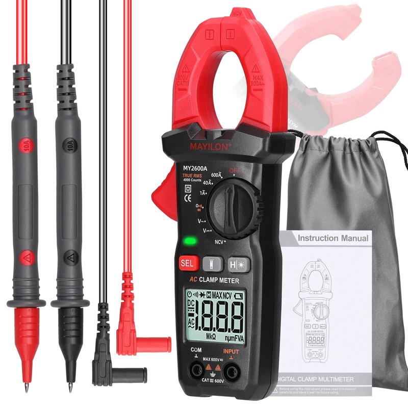 Digital Clamp Meter Multifunction 600V Voltmeter Tester Amp Volt Meter