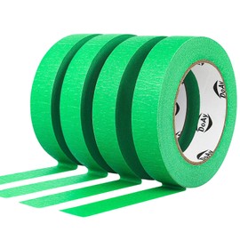 DOAY 4 Pack Green Painters Tape - Masking Tape 1 inch Wide - Multi-Surface, Smart Adhesion, Indoor & Outdoor Use - Paint Tape for DIY, Labeling, Art, Car, General Purpose - 360FT Total