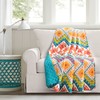 Lush Decor Boho Chevron Reversible Cotton Throw Blanket Single 50"
