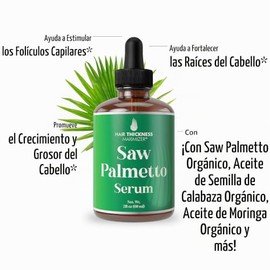 Hair Thickness Maximizer Serum De Palmetto Sierra Para El Crecimiento Y Espesamiento Del Cabello - Con Aceites De Romero, Menta, Semillas De Calabaza.