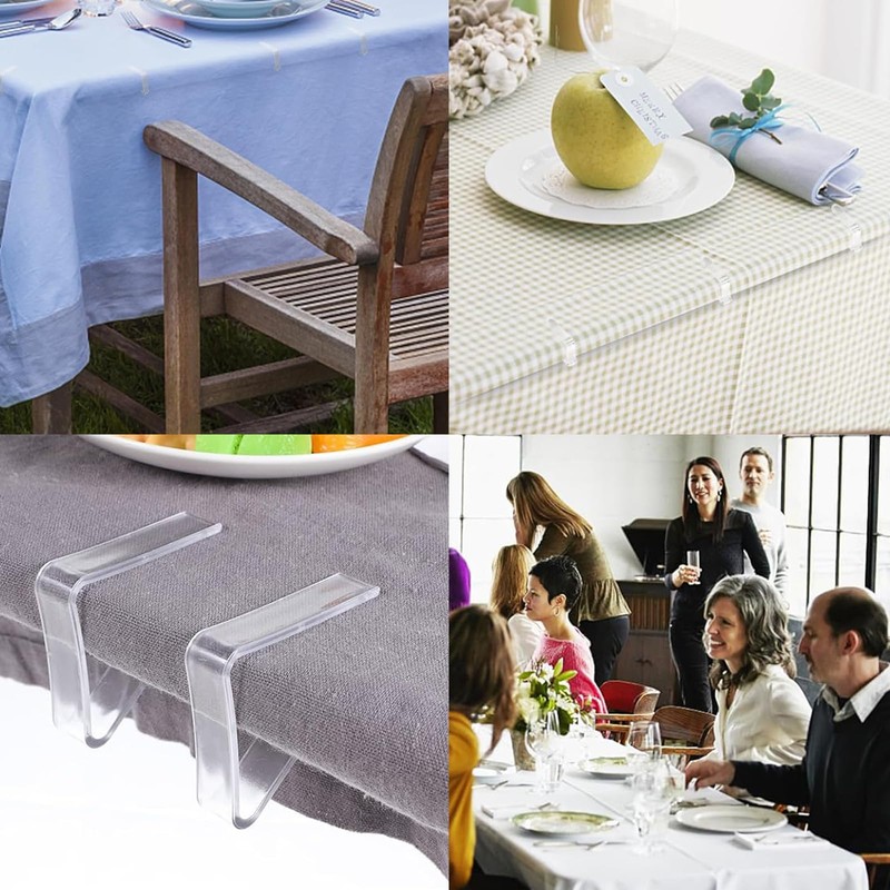 JNGTKL Tablecloth Clips, 12 Pcs Table Cloth Clips, Windproof Picnic