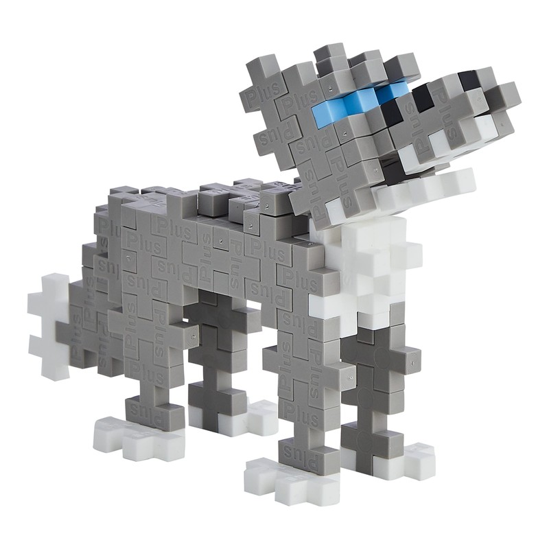 Plus-Plus 9604274 Creative Building Blocks Tube, Wolf, Ingenious Construction Toy,