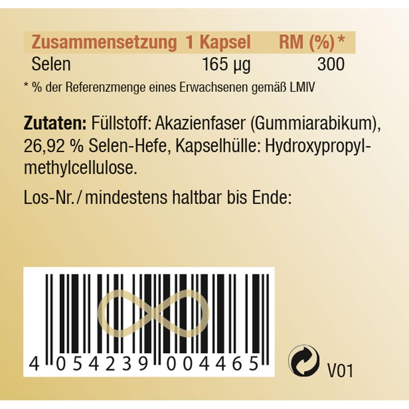 KOPP Vital® Selenium, 30 capsules, 9 g, dietary supplement, selenium,