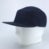 Solid Cotton Twill Square Flat Brim Adjustable Camper Cap (Navy)