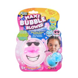 Slimy Maxi Bubble with Bubble Blower - for Super Large Slime Bubbles Made of Extremely Stretchy Slime, Play Mass for Children (Toy from 3 Years), Colour: Blue