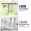 Dmore magnetic knife holder for wall—with 4 hooks, No Drilling