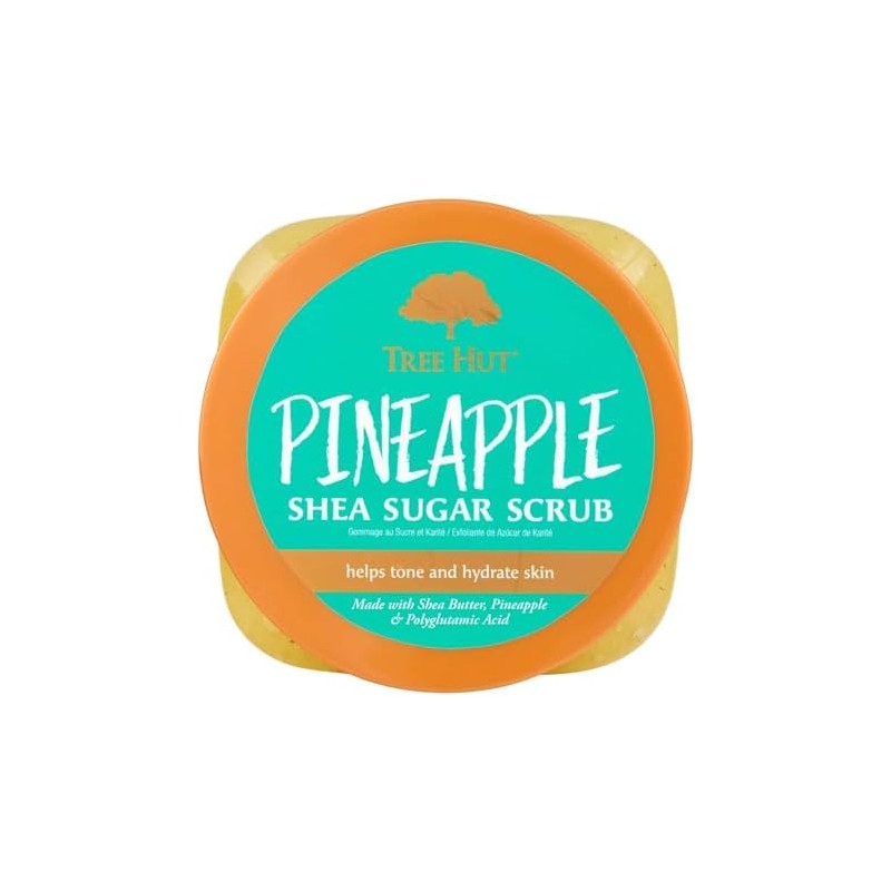 TREE HUT, Pineapple Shea Sugar Scrub, Exfoliante Corporal de Piña,