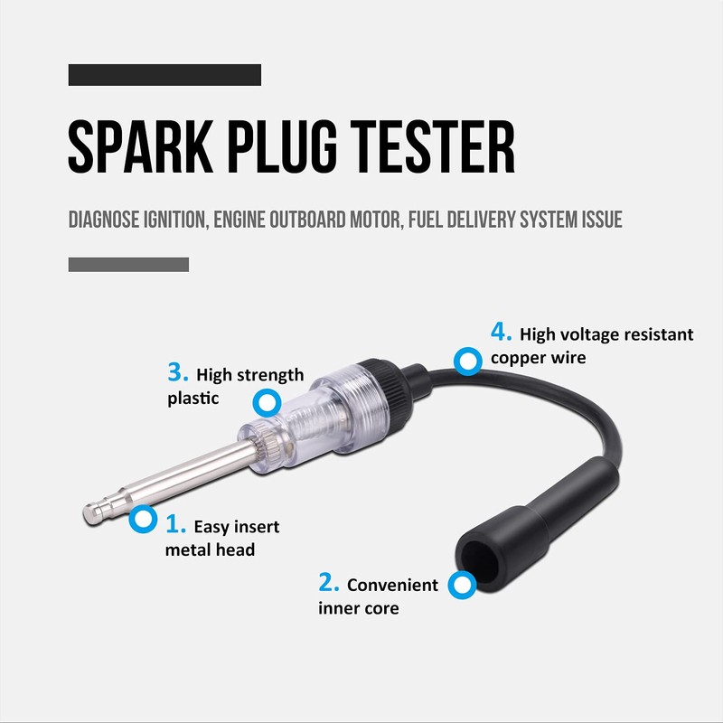 Lichamp 12pcs Compression Tester Adapter Kit with Spark Tester, Automotive