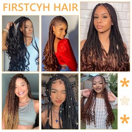 7 Packs French Curl Braiding Hair - 22 Inch Curly Braiding Hair 1B/30/27 French Curls Braiding Hair Extensions for Black Women (22 Inch(7 Packs), 1B/30/27)