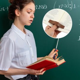 Ouligay Book Page Holder Wooden Thumb Book Page Holder Handmade Walnut Bookmarks Reading Accessories for Readers, Bookworms, Librarians Reading Gadget (Medium)