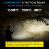 EDC Tactical Flashlight,1500 Lumen Flat Flashlights Rechargeable,Dual-Switches LED Small Flashlight