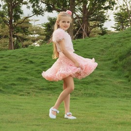 Felix & Flora Girls Mary Jane Flat Dress Shoe for Toddler Little Kid Party School (5 Toddler,White)