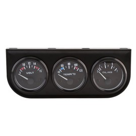 Juego de medidor triple de 2 pulgadas, incluye prensa de aceite y medidor de temperatura del agua sensor voltímetro Medidor De Temperatura Automotriz Marcadores Automotriz