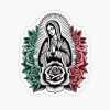 Decals Virgen de Guadalupe Virgin Mary Virgencita Floral Sticker  red green waterproof