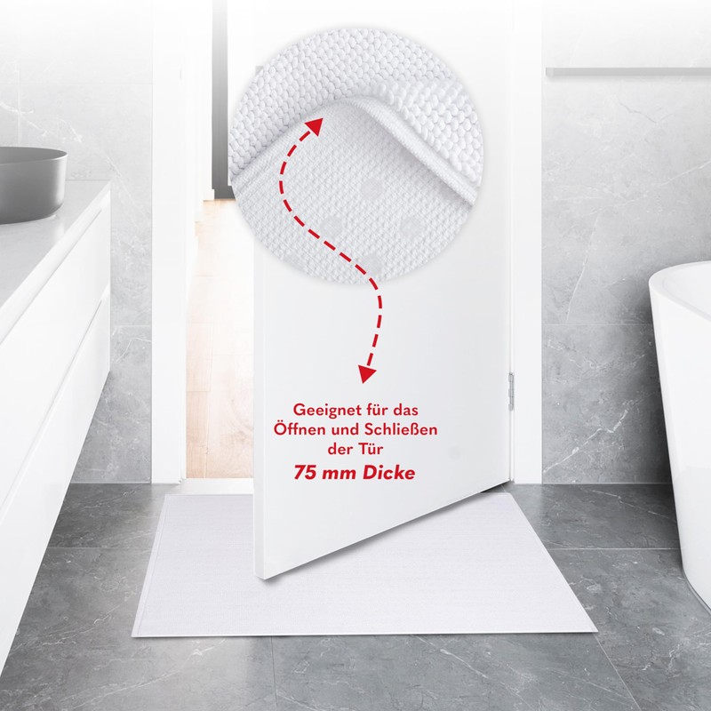 Hammetex 100% Cotton Non-Slip Bath Mat, 43 x 61 cm