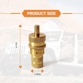 Automatic Tire Deflator Kit, 4Pcs Air Down Tire Deflators, Universal Brass Off-Road Automatic Tire Tyre Deflators, Brass Car Tire Deflators Kit, Car Air Tire Deflators Kit, Preset Tire Deflator Kit