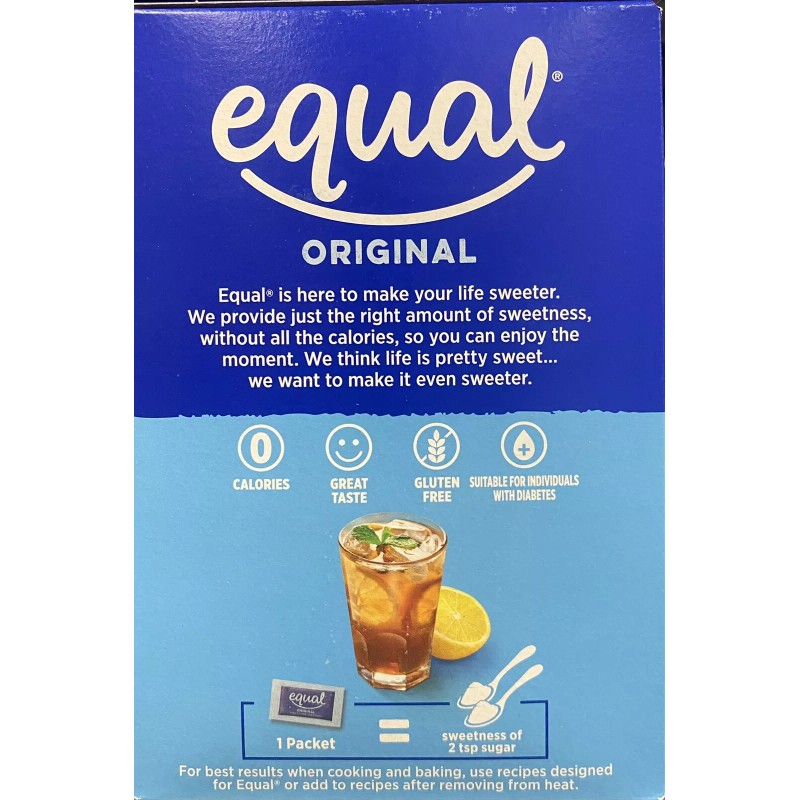 EQUAL ORIGINAL Zero Calorie Sweetener 250 Count Packets 8.8 oz