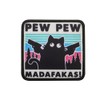 PEW PEW MADAFAKAS Cat Patch Morale Patches Velcro Embroidery Tactical