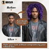 Mens Purple Dreadlock Wig 12" Short Locs Wig for Cosplay
