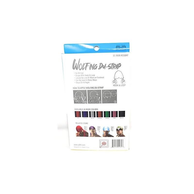 King J Wolfing Du-Strap #2030 No Strings-Snaps Stringless Durag Compressing