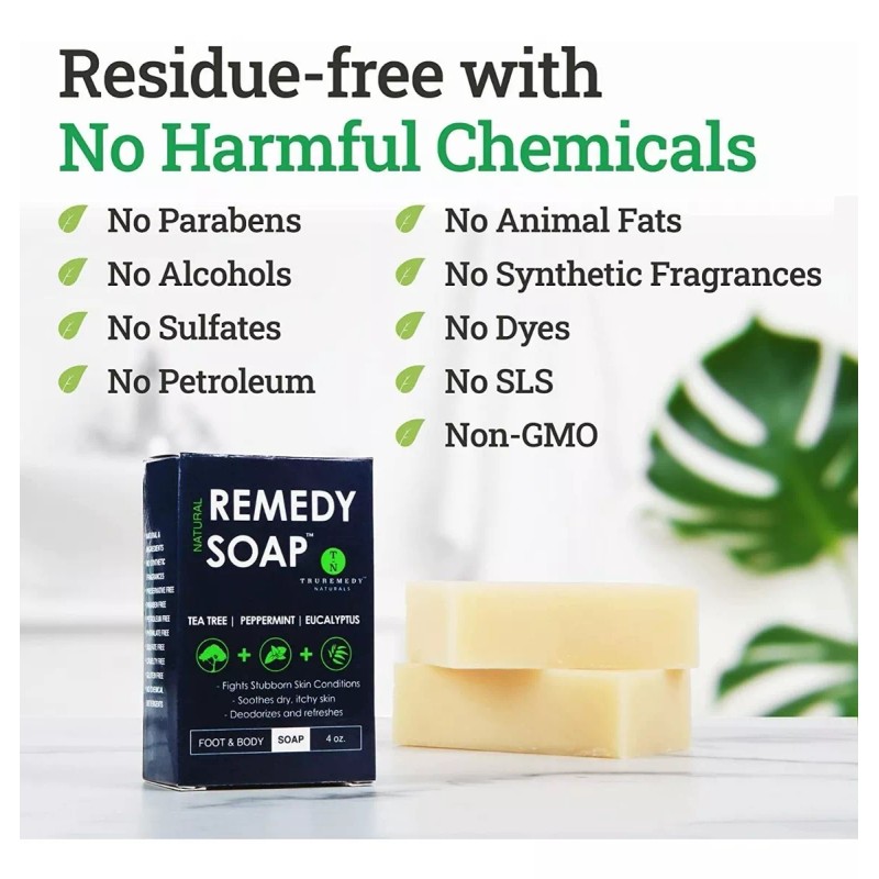 Remedy Soap Jabón Arbol Te Menta Antihongos Antifungico Olores Picazon
