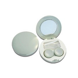 Gripebao 2 Pack Travel Contact Lens Case Kit Leak Proof, Cute Eye Contact Case with Mirror Tweezers Remover Tool Solution Bottle, Portable Daily Contact Lens Holder Storage Box for Outdoor (Green)