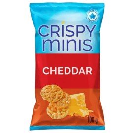 CRISPY MINIS Quaker Crispy Minis Cheddar Flavor Brown Rice Chips, 100g