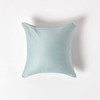 HOMESCAPES Blue Organic Cotton Euro Size Pillowcase 40 x 40