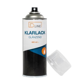 D.LINE Klarlack glänzend Sprühdose 400 ml DL 1523 - Überzugslack für Sprühlacke (1x 400 ml)
